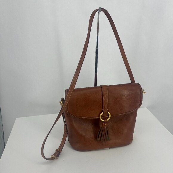 Dooney & Bourke Brown Leather Shoulder Bag - Picture 1 of 16